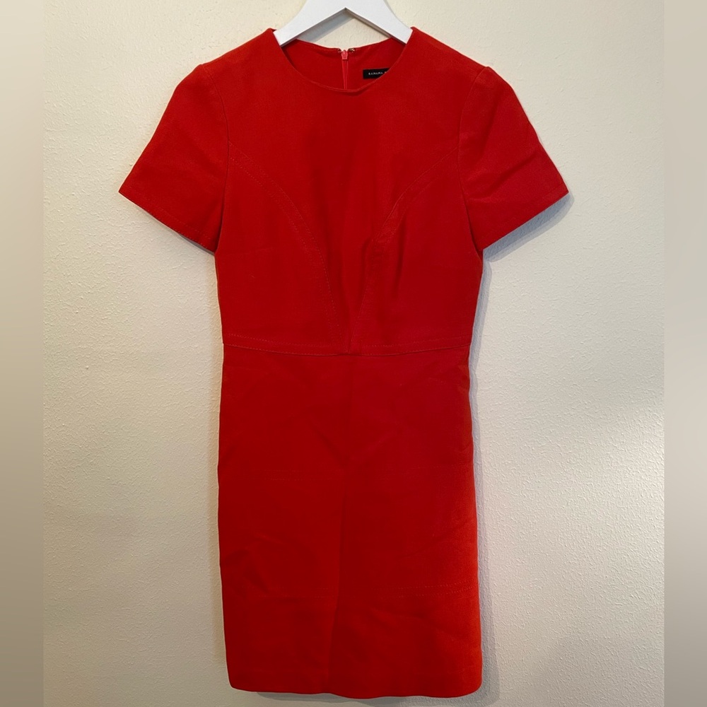 Banana Republic Vibrant Red Wool Mini Dress